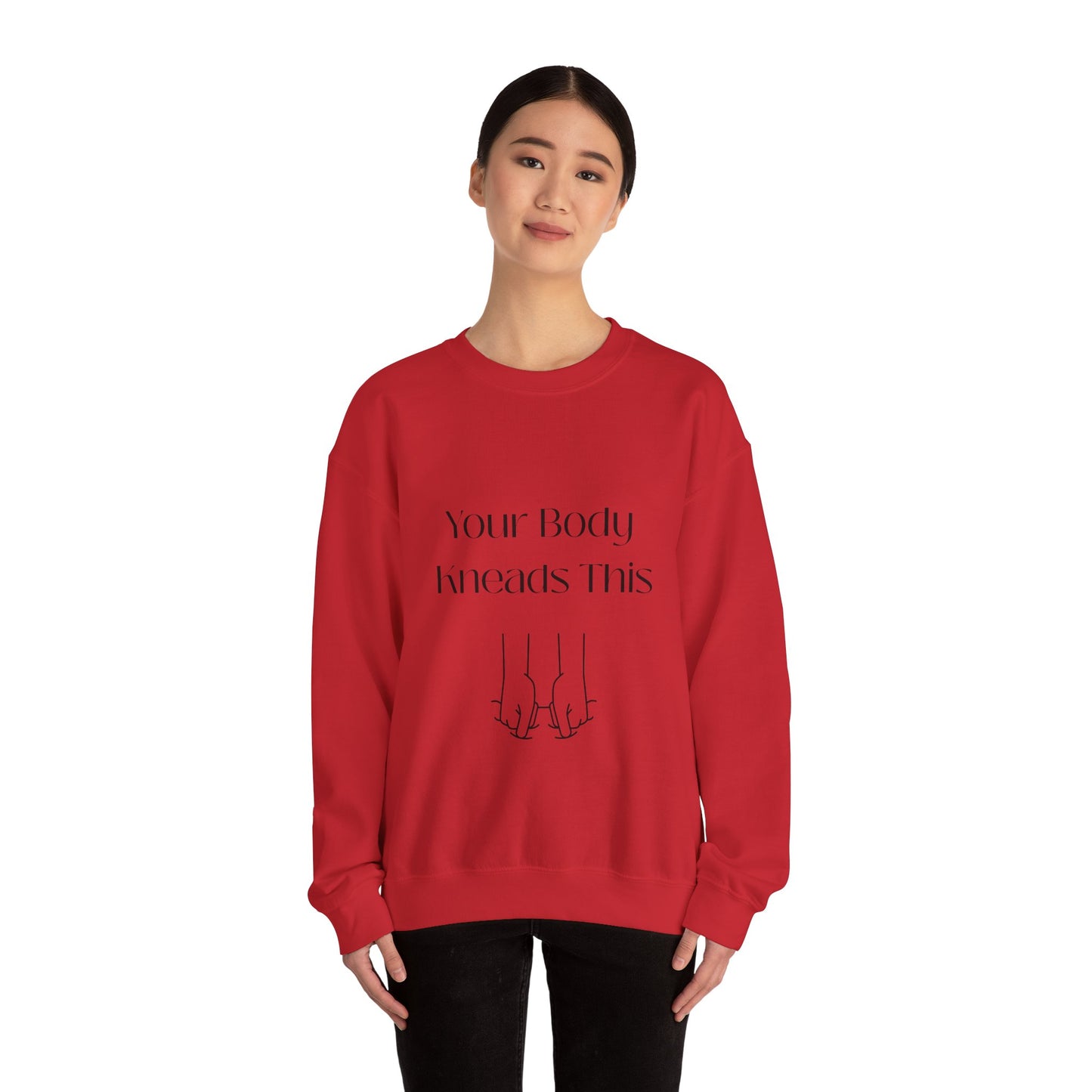 Your Body Knows This sweatshirt | minimalist line art linking fingers