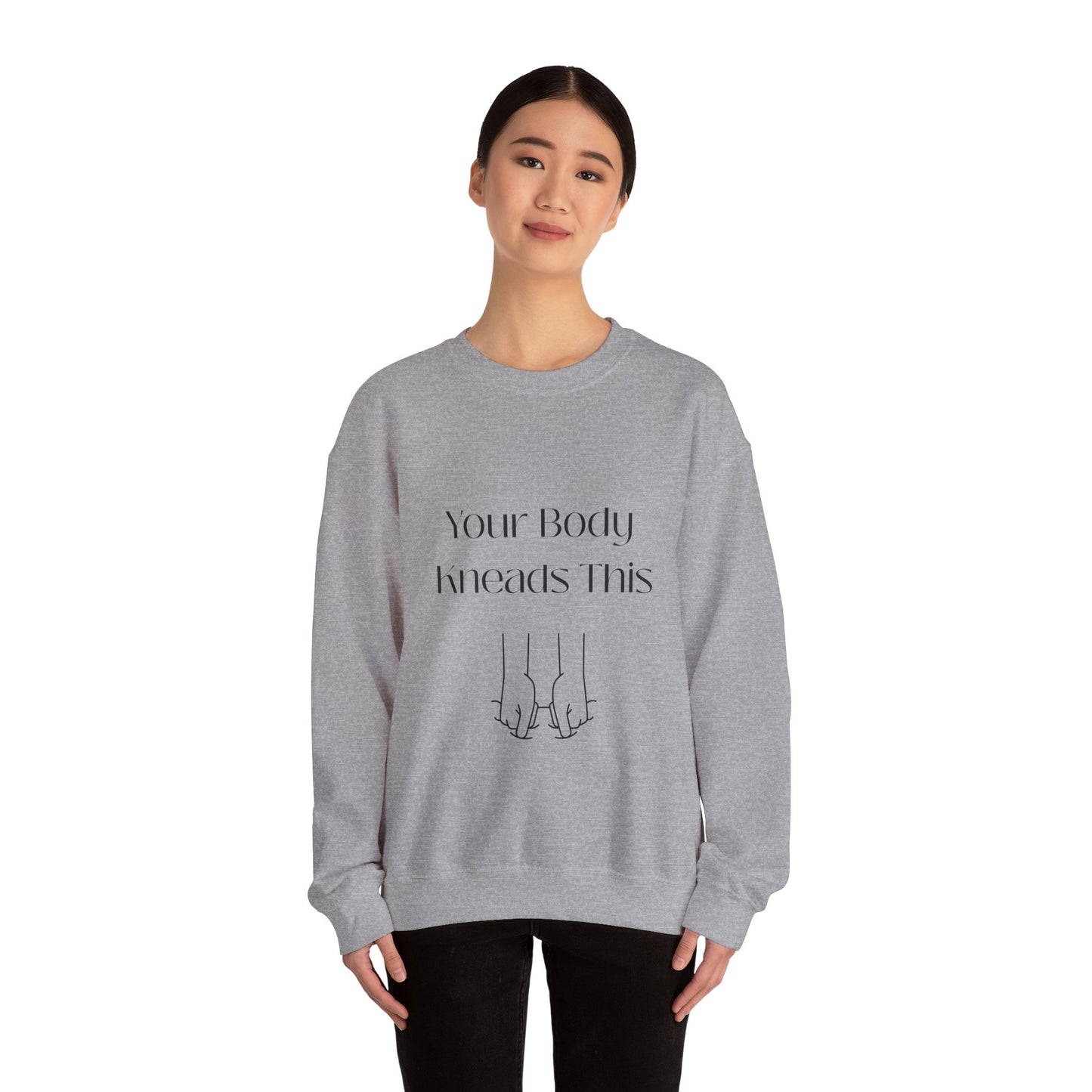 Your Body Knows This sweatshirt | minimalist line art linking fingers