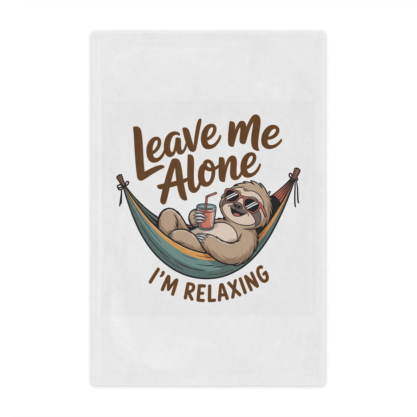 Minky Blanket — "Leave Me Alone I'm Relaxing" Sloth Hammock Throw for Cozy Lounging