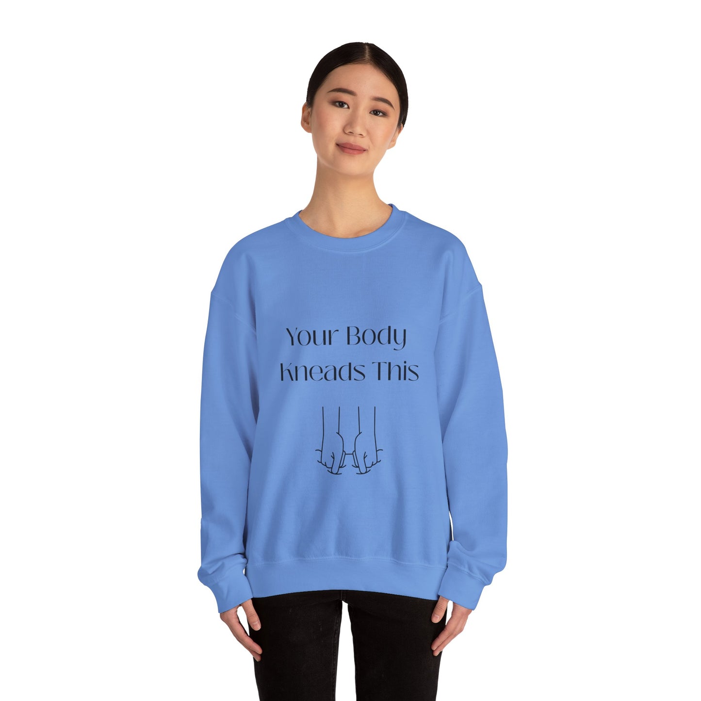 Your Body Knows This sweatshirt | minimalist line art linking fingers