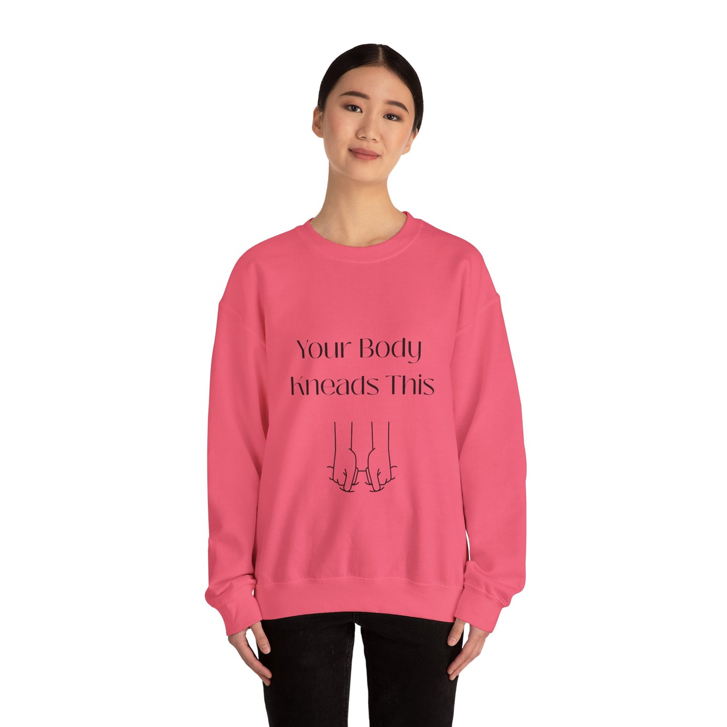 Your Body Knows This sweatshirt | minimalist line art linking fingers