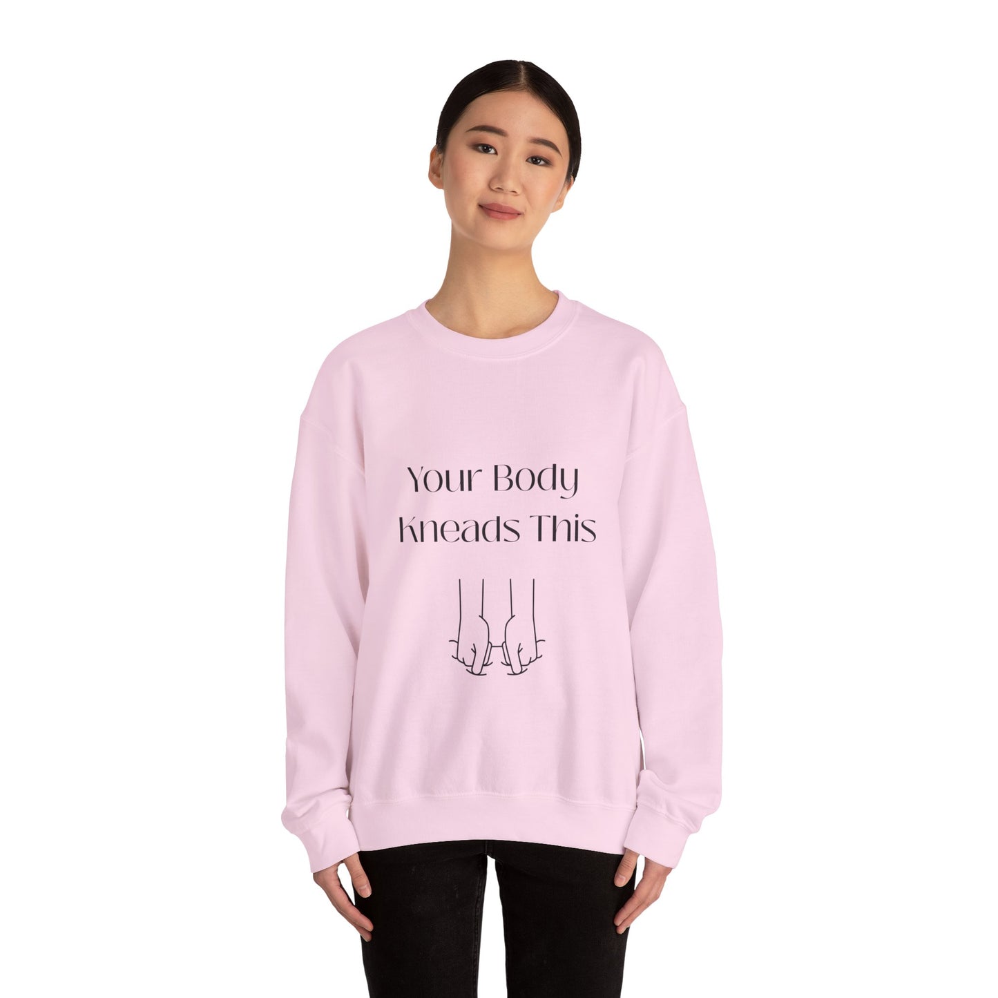 Your Body Knows This sweatshirt | minimalist line art linking fingers